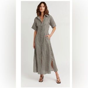 Dissh maxi houndstooth dress